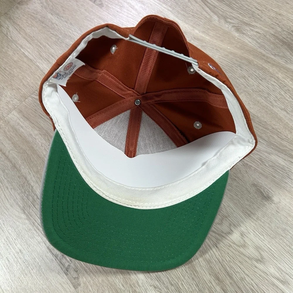VTG Texas Longhorns Snapback Hat College The Game Orange Gray Big Logo Cap